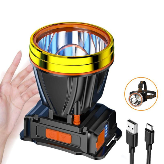 Motion Sensor Outdoor Camping Hiking LED Headlamp Type-C Port Rechargeable Head Torch Running Camping Waterproof Outdoor Lantern