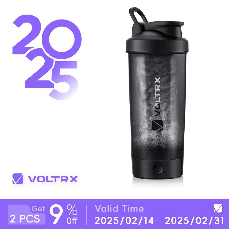 VOLTRX Electric Blender Shaker Bottle, Merge, USB C Rechargeable Electric Protein Shake Mixer, Shaker Cups for Protein Shakes ,BPA Free, 24Oz Protective Cup Rechargeable Self-Stirring