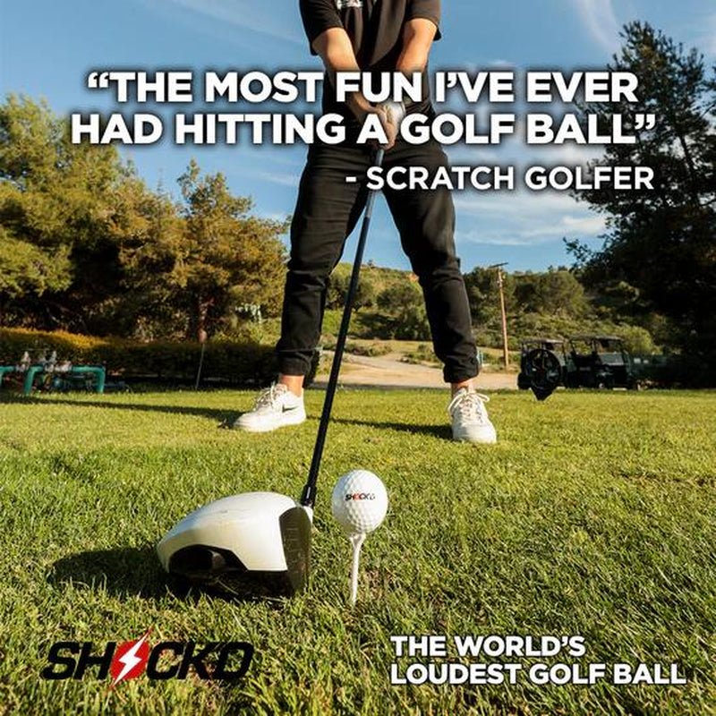 SHOCK'D Golf Balls - World'S LOUDEST Golf Ball - Viral Prank Golf Ball, Red or White Incognito Version