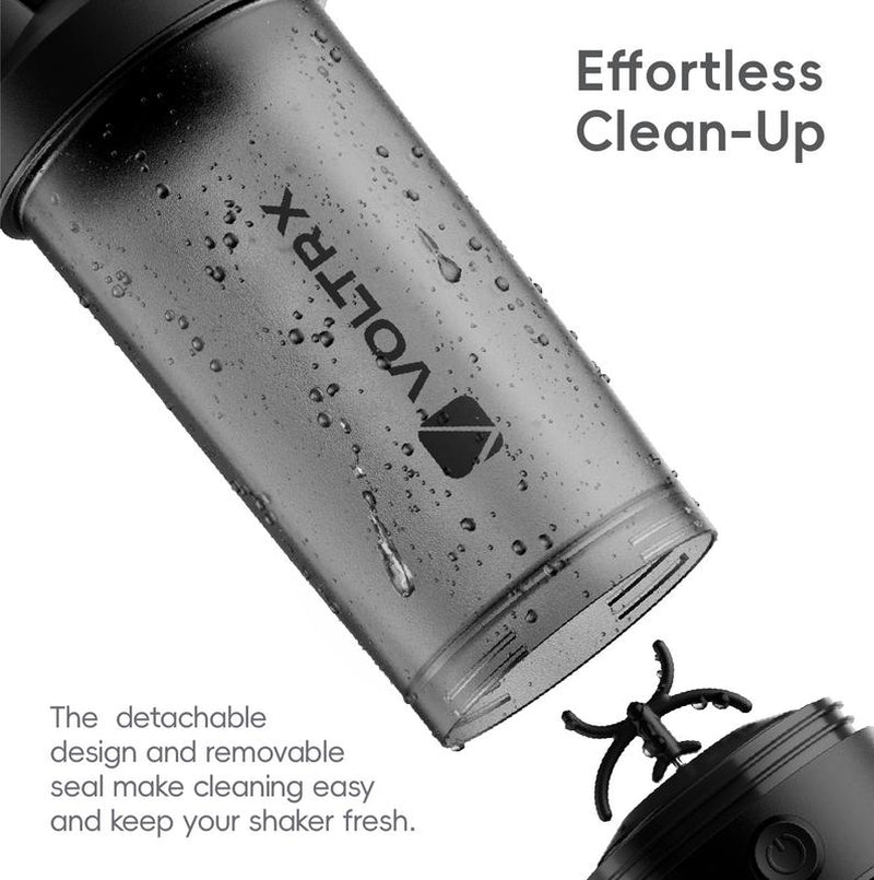 VOLTRX Electric Blender Shaker Bottle, Merge, USB C Rechargeable Electric Protein Shake Mixer, Shaker Cups for Protein Shakes ,BPA Free, 24Oz Protective Cup Rechargeable Self-Stirring