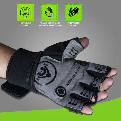 DHABII Weight Lifting Gloves with Wrist Wraps, Great for Gym Workout, Cross Training & Hand Support for Men and Women. Premium Workout Gloves