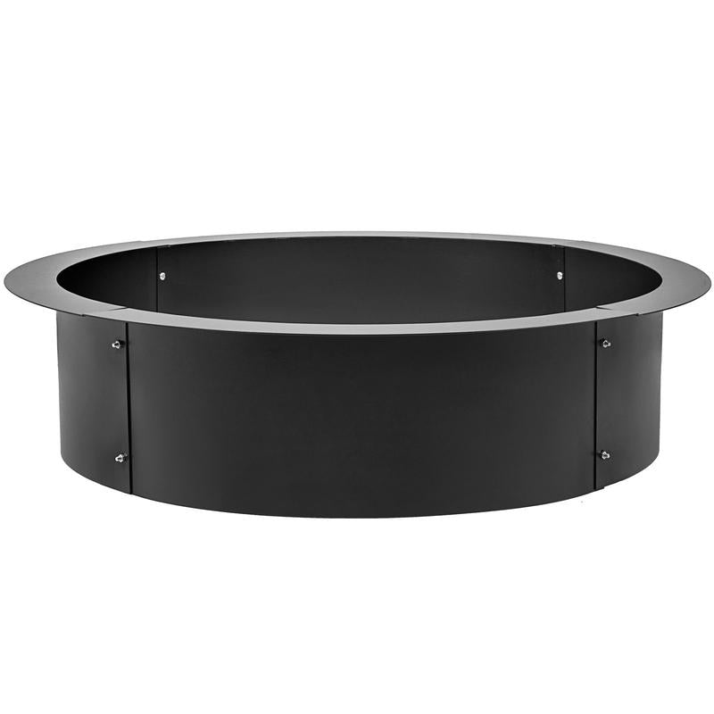 VEVOR Fire Pit Ring Heavy Duty Solid Steel, Fire Pit Liner DIY Campfire Ring above or In-Ground for Outdoor